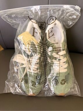 FME Makeover Essentials Olive Green Suede Low-Top Sneakers with White Accents